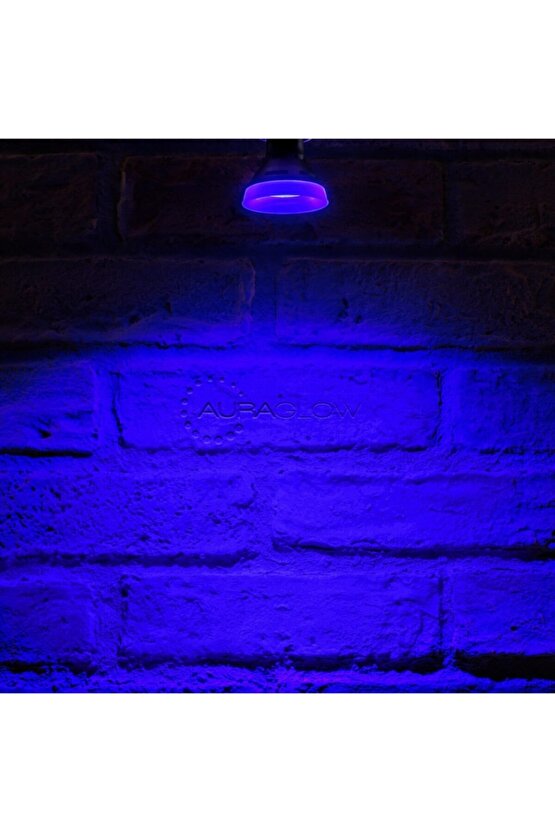 Dekoratif Çift Yönlü Antrasit Aplik - Mavi Işık - Ampuller Dahil