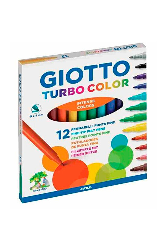 Gıotto 12 Renk Turbo Keçeli Boya Kalemi 416000