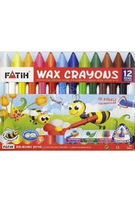 Jumbo Wax Crayon Mum Boya 12 Renk