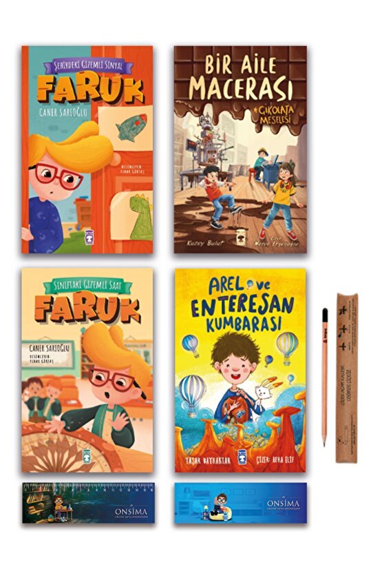 Arel ve Enteresan Kumbarası - Bir Aile Macerası - Faruk Set 4 Kitap