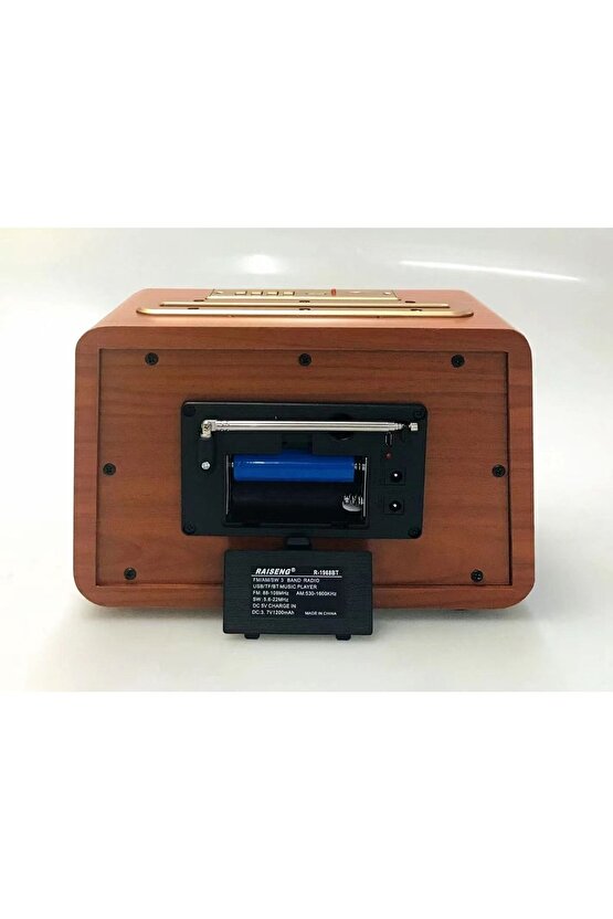 Nostaljik Radyo Bluetooth Hoparlör Fm Radio Sd Kart Usb Girişli Şarjlı Speaker