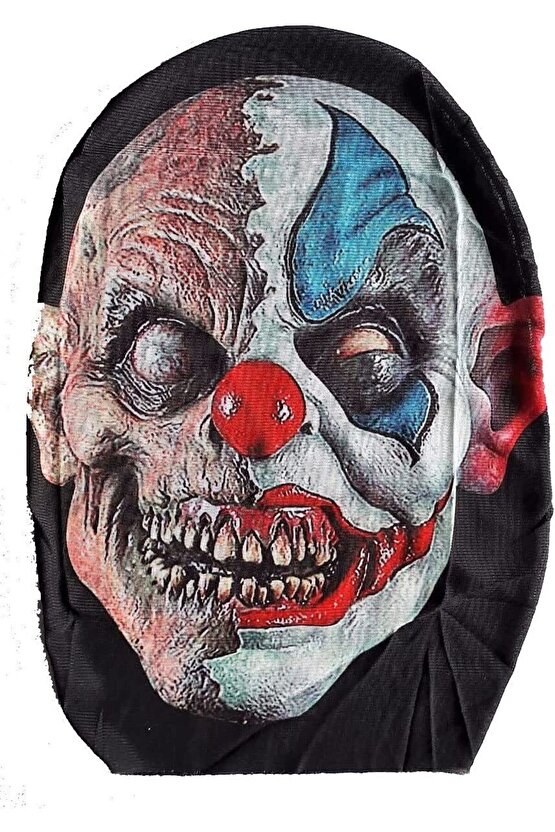 Himarry Kafaya Tam Geçmeli Bez Joker Maskesi - Streç Korku Maskesi - 3d Baskılı Maske Model 1