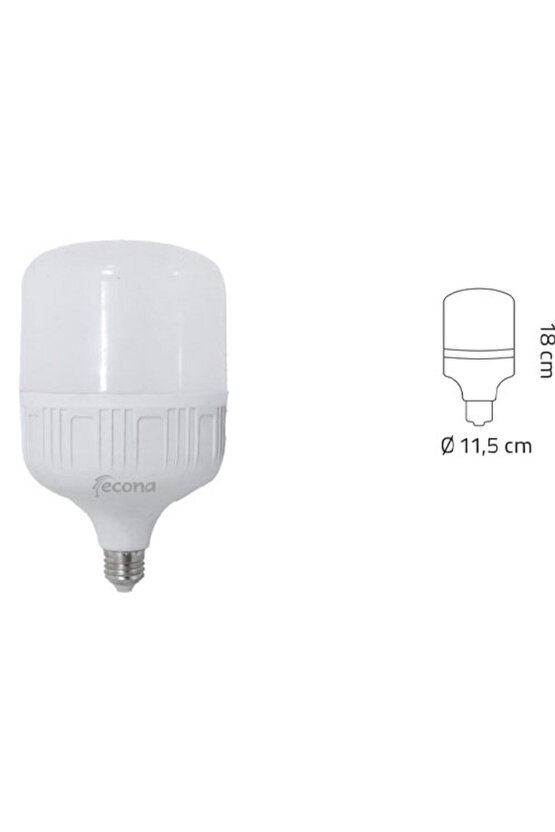 Çok Kaliteli 40 Watt, 3600 Lümen Beyaz Işık Torch Ampul, Tasarruflu, Kaliteli E27 Duy Led Ampul