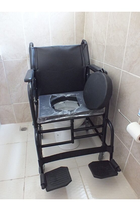 Siyah Ev Tipi Tekerlekli Sandalye