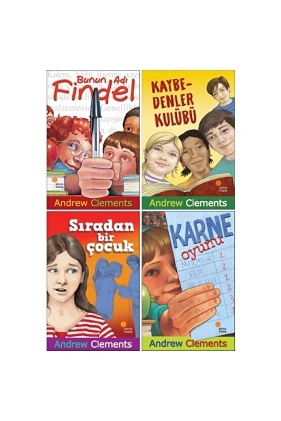 Andrew Clements 4 Kitap Set-2 - Bunun Adı Findel - Kaybedenler Kulübü - Sıradan Bir Çocuk