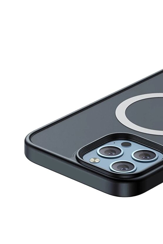 Iphone 13 Pro Max Uyumlu Siyah Mat Magsafe Kılıf Pc-2679