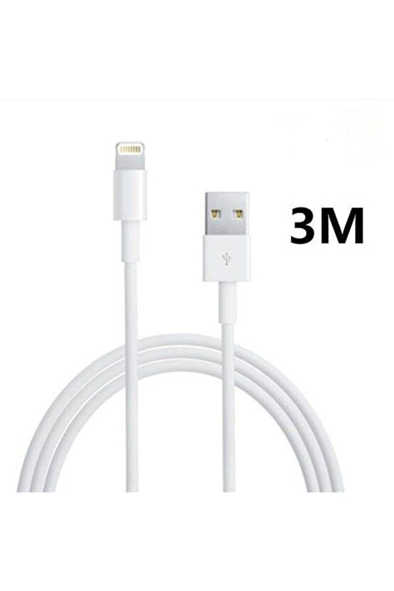 3 Metre Ios Şarj Kablosu Iphone Lightning Şarj Ve Data Kablosu