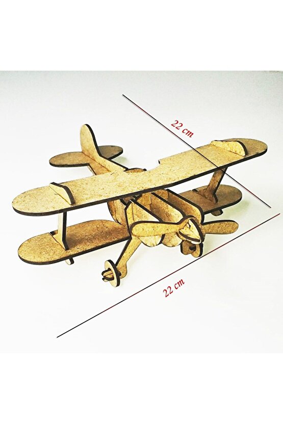 3d Ahşap Boyama Maketi Teyyare Uçak Etkinlik Oyunu