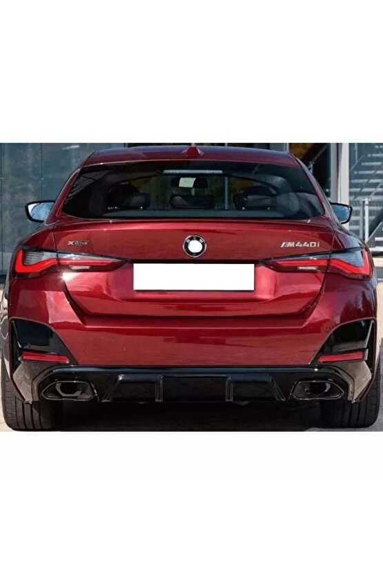 Bmw G26 Arka Difüzör Ve Egzoz Seti Siyah 2019