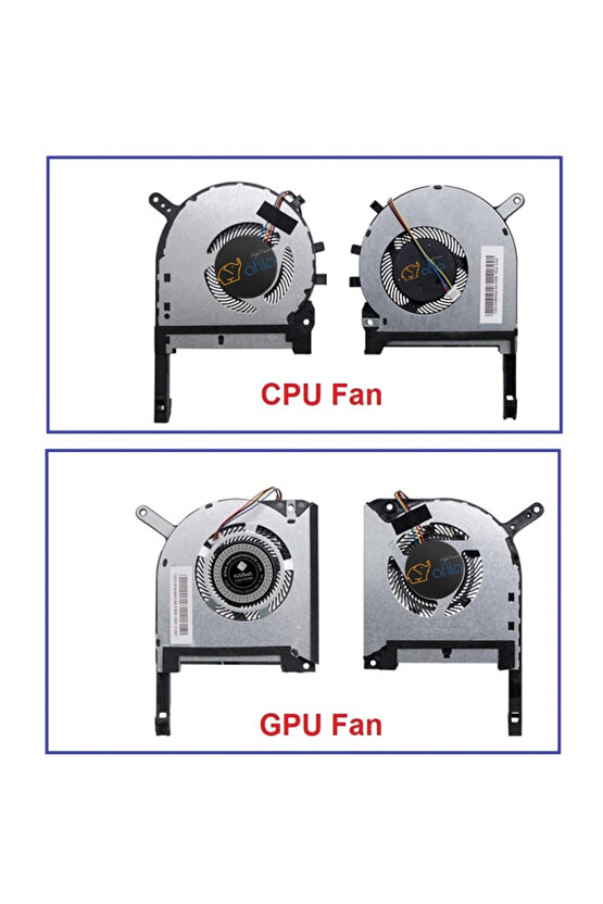 Asus TUF Gaming F15 FX506LH-HN004A11 uyumlu Notebook Cpu, Gpu Fanı Takım, Sağ-Sol SET  Ver.1