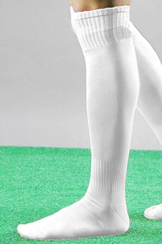 Çocuk Beyaz Futbol Maç Çorabı 34-39