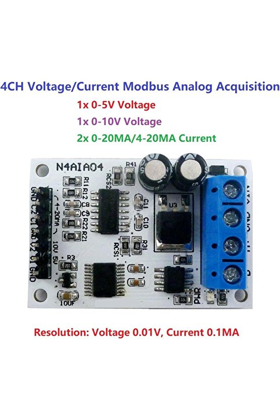 Modbus 4-20mA, 0-5V, 0-10V Analog Sinyal Modülü