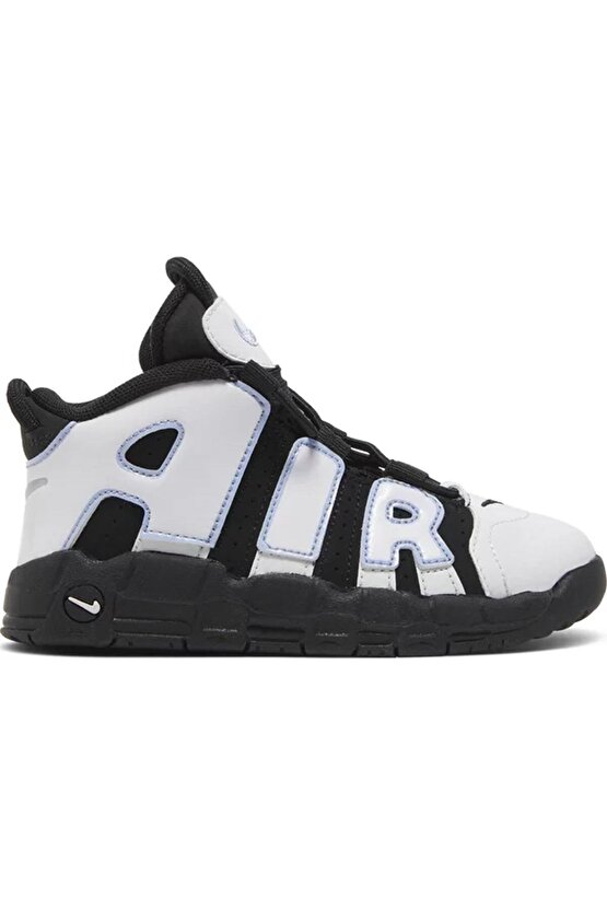 Uptempo Air More Leather Sneaker Hakiki Deri Bilekli Lastik ipli Spor Ayakkabı Siyah