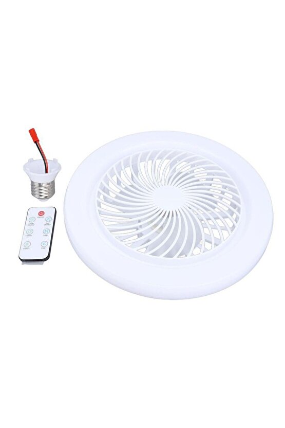 3 Işık Modlu,  Dinlenebilir, 3 Fan Hızlı, Kumandalı, Pervaneli, 42 Watt Çok Kaliteli LED Fan Ampul,