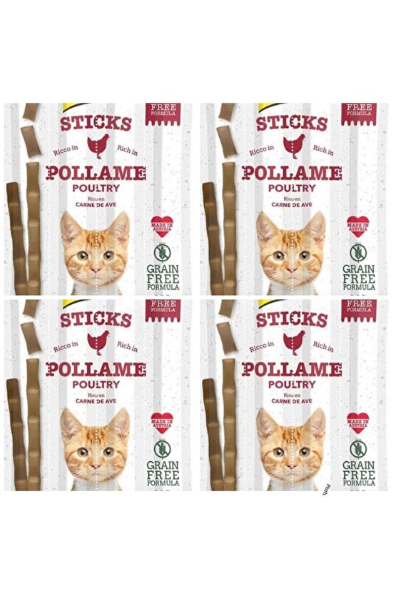 Neo Pet Market GimCat Sticks Kümes Hayvanı etli TAHILSIZ Ödül Çubukları 20 gr X 4 Paket