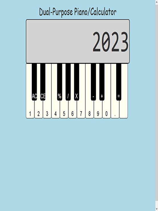 Dual-Purpose PianoCalculator