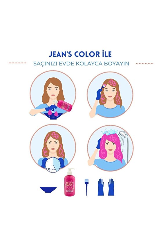 Jeans Color Somon 250 Ml Salmon Pınk Fantasy Amonyaksız Balyaj Renkli Saç Boyası
