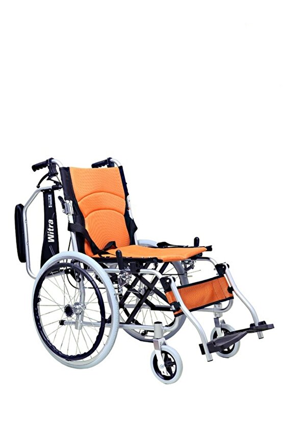 WİTRA Taşınabilir hafif alüminyum taşıma manuel tekerlekli sandalye engelli ve yaşlılar için