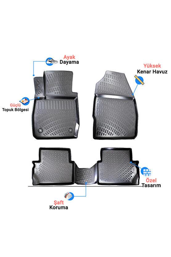 Hyundai i20 2015 Araca Özel Üretim 3D Havuzlu Paspas ve Bagaj Havuzu