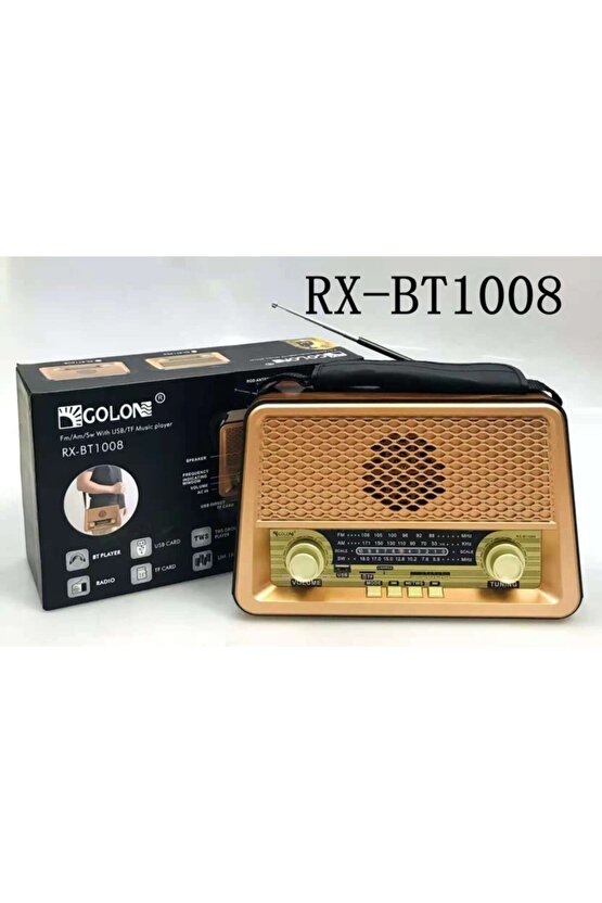 Bluetooth Hoparlör Ahşap Görünümlü Nostaljik Fm Radyo Sdusbaux