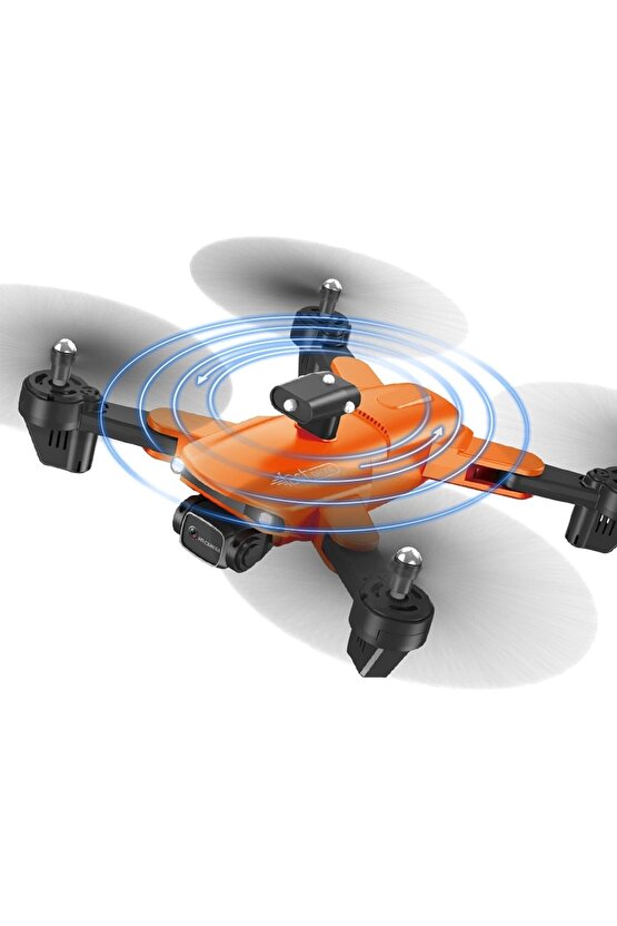 Hd Çift Kameralı Wifi Profesyonel Drone Led Işıklı Katlanabilir Drone Şarjlı Uzaktan Kumandalı