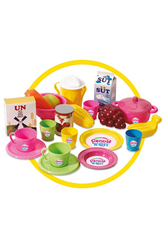 Candy & Ken Sepetli Market Arabası Çocuk Oyuncak Alışveriş Arabası-3032