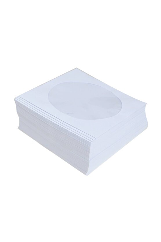 Cd Zarfı Beyaz - Pencereli - 500 Adet 12,5x12,5 90 Gr