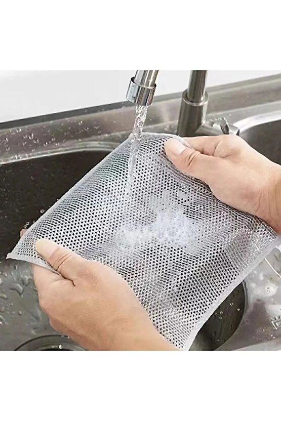 20x20 Inox (1adet ) Tel Bez Zor Kir Bezi, Inox Telli Bulaşık Bezi, Mutfak Banyo Bezi