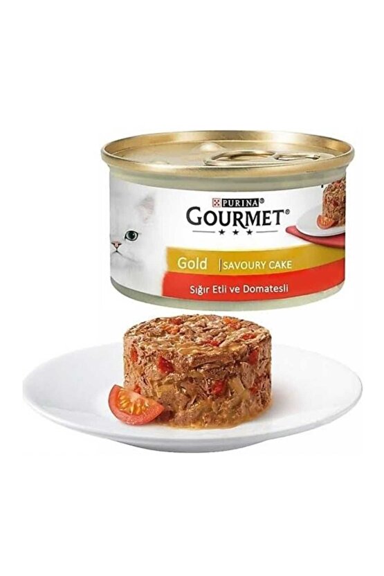 Savoury Cake Sıgır Etli Ve Domatesli Kedi Konservesi - 85 gr X 12 Adet