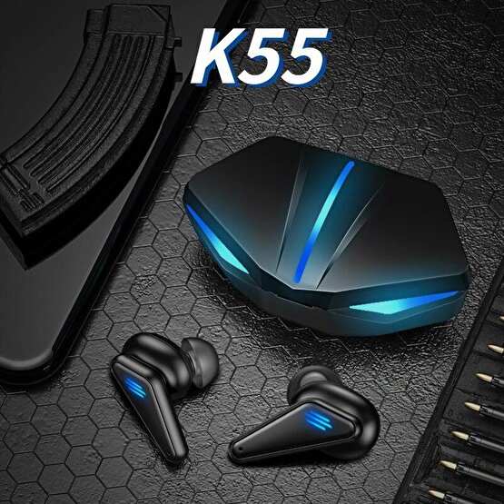  MARLİNDO K55 Işıklı Oyuncu Kulaklığı Mikrofonlu Kablosuz Bluetooth V5.0 k55