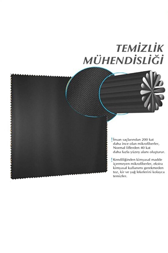 A Kalite Microfiber Gözlük Güneş Gözlüğü Camı Temizleme Bezi 6 Adet 15x15 Cm