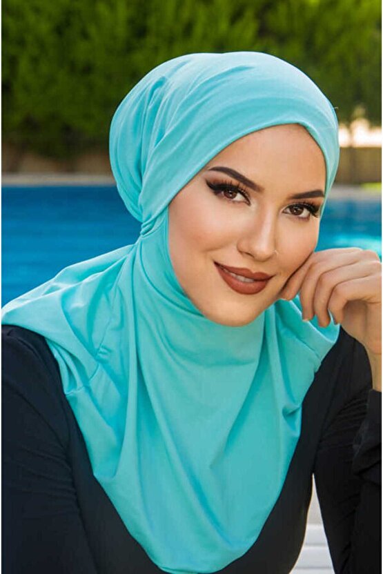 Mint Hijab Havuz ve Deniz Bonesi