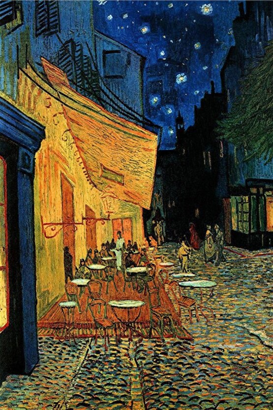Van Gogh Cafe Terrace Sanatsal Dijital Halı