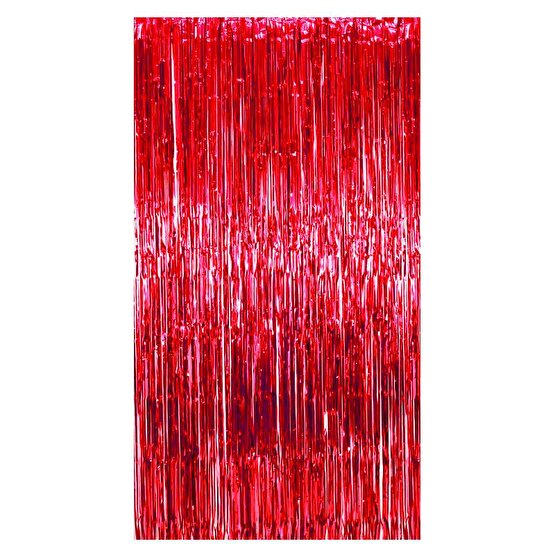 Metalize Arka Fon Perde Kırmızı Renk 90 cm * 200 cm ( İki Tarafı renklidir )