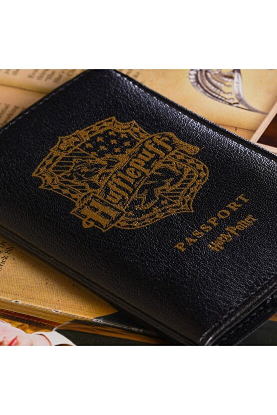 Hufflepuff Pasaport Kılıfı Lisanslı Deri