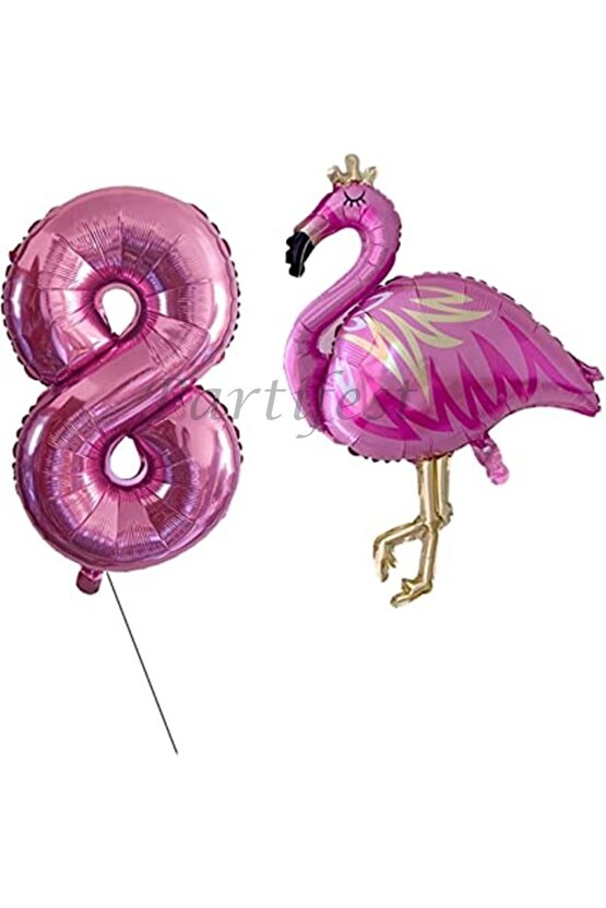 Flamingo Balon Set Flamingo Folyo Balon Set Konsept Doğum Günü Set 8 Yaş Balon
