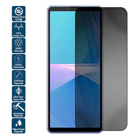 Wontis Sony Xperia 1 Iv Privacy Hayalet Nano Ekran Koruyucu Film