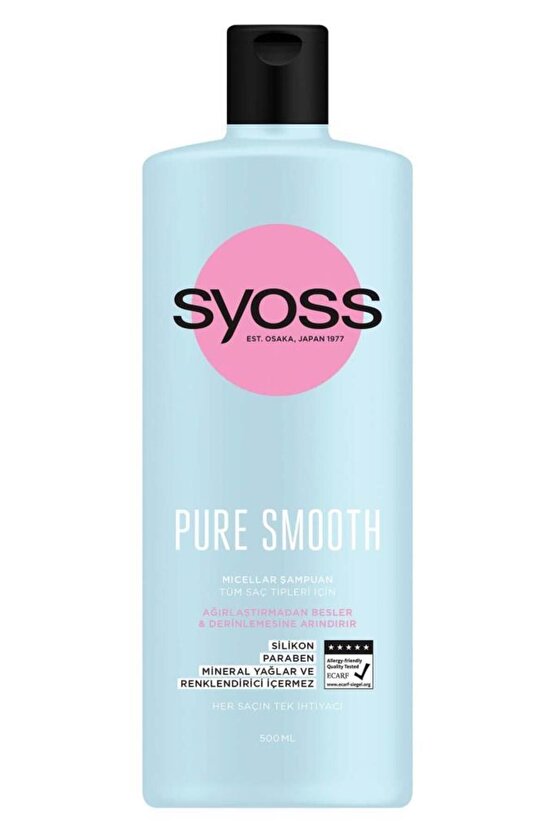 Pure Smooth Micellar Ağırlaştırmayan Derinlemesine Bakım Şampuan 500ml X 2 Adet 