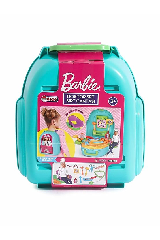 Oyuncak Barbie Doktor Set Sırt Çantası Turkuaz