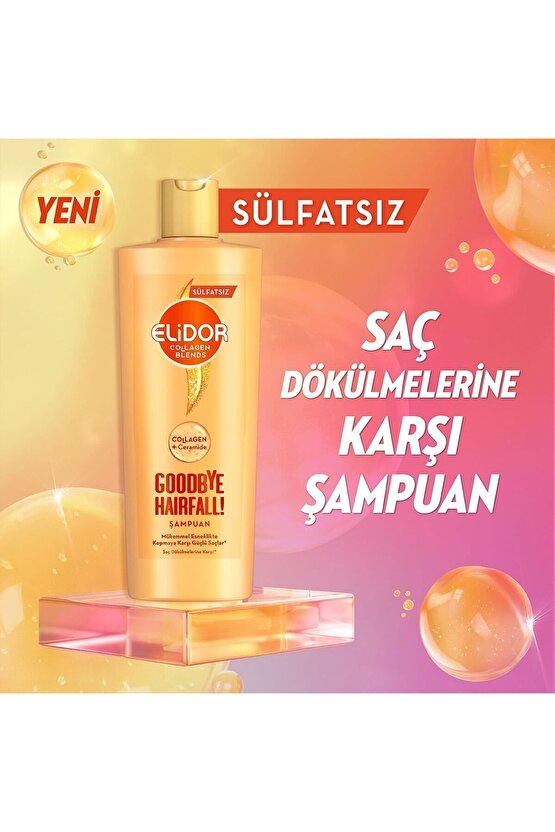 Collagen Blends Sülfatsız Saç Bakım Şampuanı Goodbye Hairfall Saç Dökülmelerine Karşı 350 ml