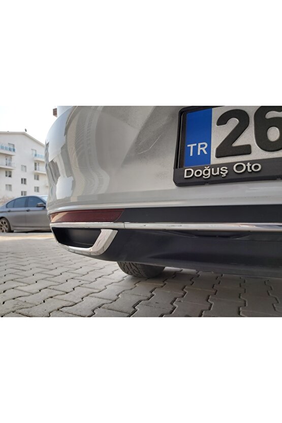 Vw Passat B8.5 Krom Egzoz Görünümü Difüzör Çıtası, 3 Parça,2019 Ve Üzeri