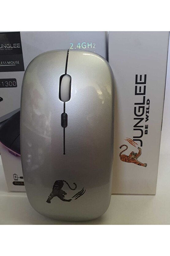 Şarjlı Kablosuz Mouse Sessiz 2.4 Ghz Usb Wireless 800-1200-1600 Ayarlanabilir Dpi Led Işıklı Slient