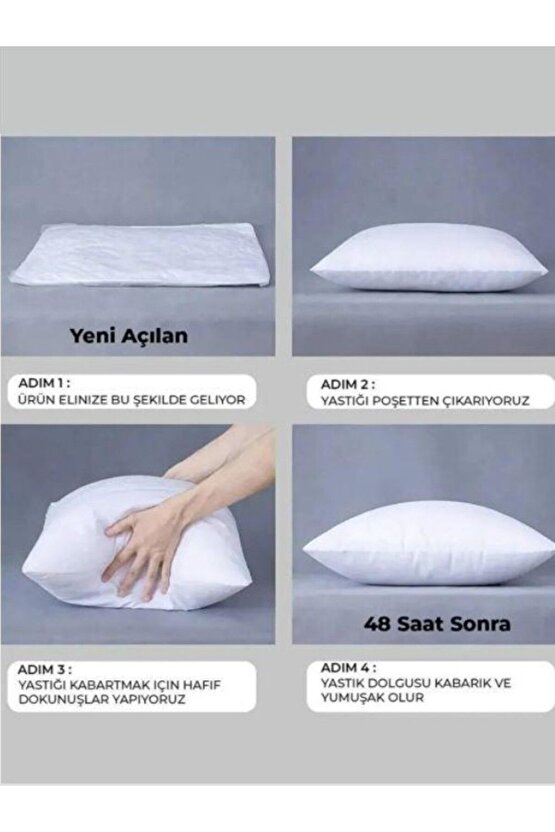 Saf Boncuk Silikon Yastık (800 GR 50X70CM), Antialerjik Yıkanabilir ,lüks Premium (vakumlu Paket )