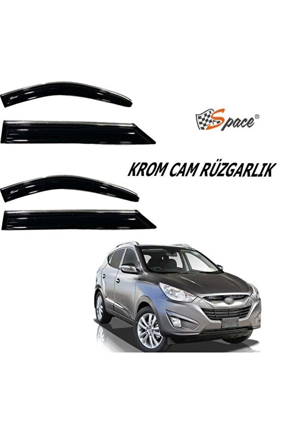 Hyundai Ix35 Krom Cam Rüzgarlığı 2010-2017 Caru412