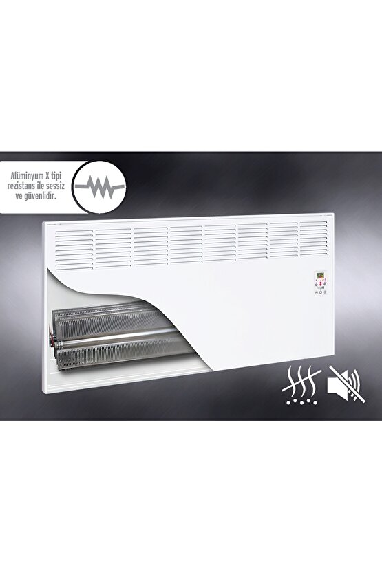Elektrikli Panel Konvektör Isıtıcı Dijital 1000 Watt Beyaz Epk4570e10b