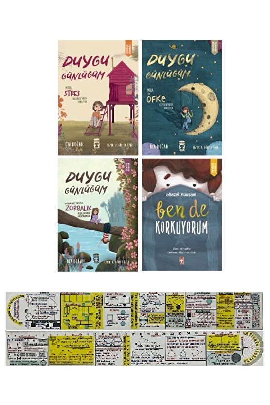 Duygu Günlüğüm + Ben De Korkuyorum 4 Kitap Set + Matematik Öğreten Ayraç