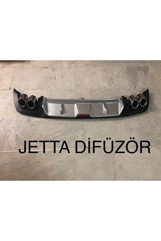 Vw Jetta Arka Tampon Difüzörü Sedan 2015  2019 Gri 4 Çıkış