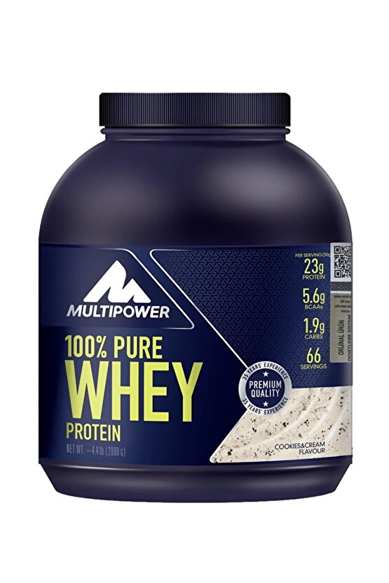 %100 Pure Whey Protein 2000 Gr - Cookies Cream