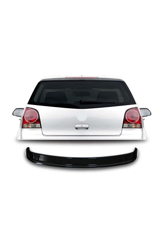 Vw polo 9n bagaj üstü spoiler pianoblack boyalı 2003  2009