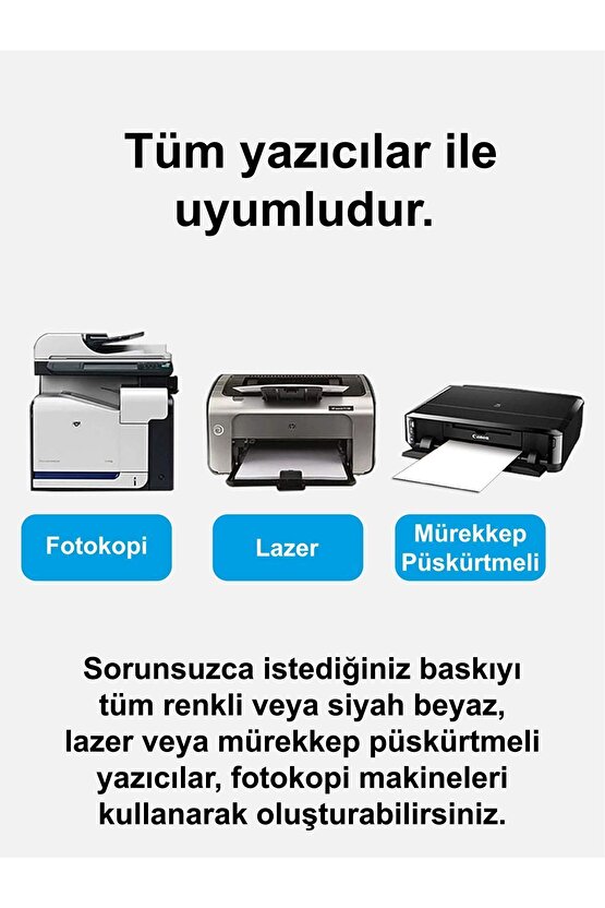 A4 Etiket 100 tane A4 Yapışkanlı Etiket A4 Lazer Etiket A4 Baskısız Etiket